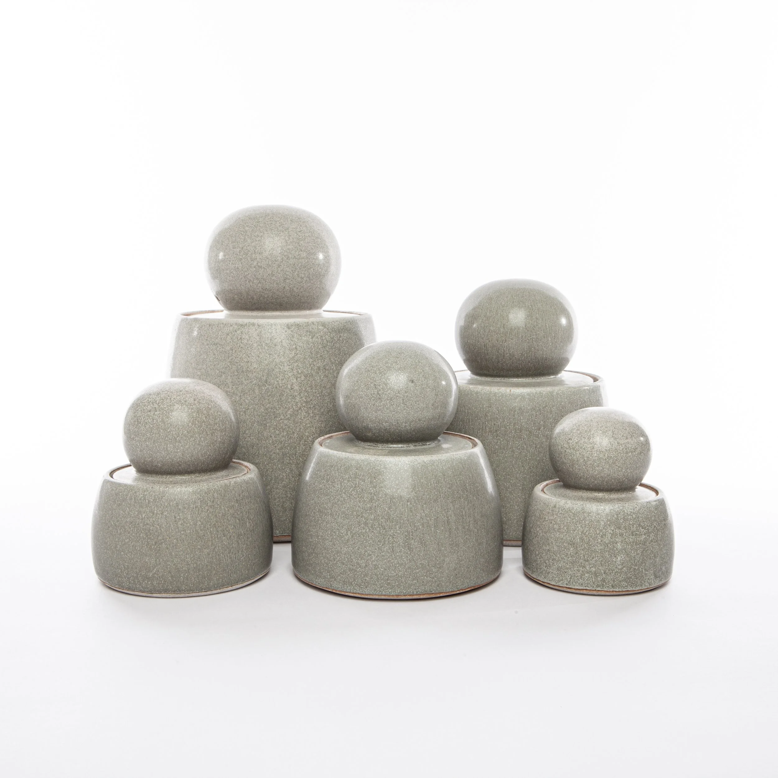 jarページ. 2点セット Pewter Grey Stash Jars — MHCeramics